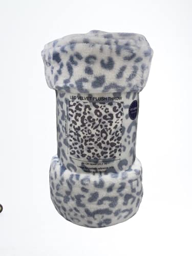 Faith, Hope, Love Home Decor Extra Heavy And Plush Oversized Throw Blanket-Grey&White Leopard