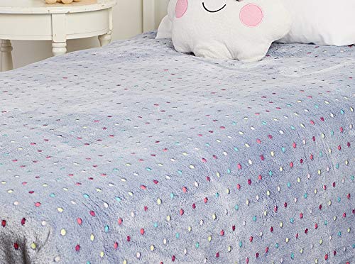 Faith, Hope, Love Home Décor Velvet Touch Rainbow Polka Dot Throw Fleece Blanket