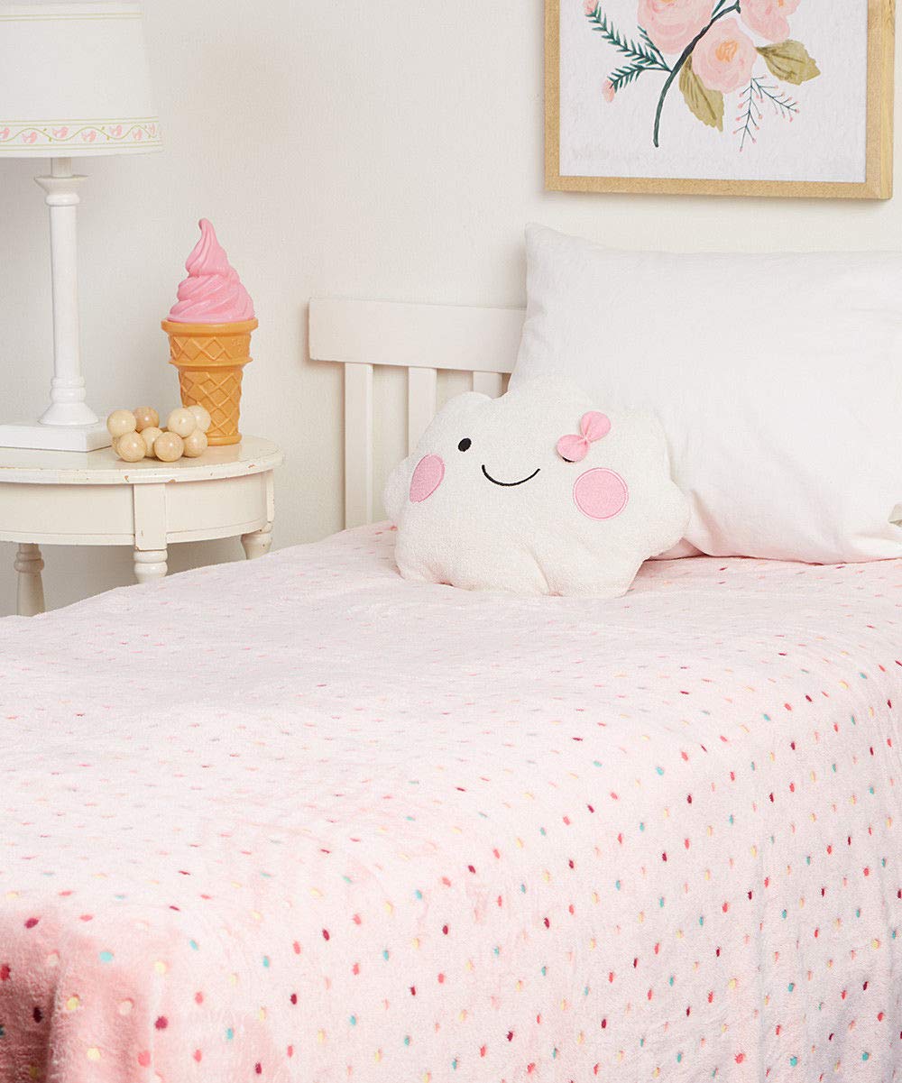 Faith, Hope, Love Home Décor Velvet Touch Rainbow Polka Dot Throw Fleece Blanket