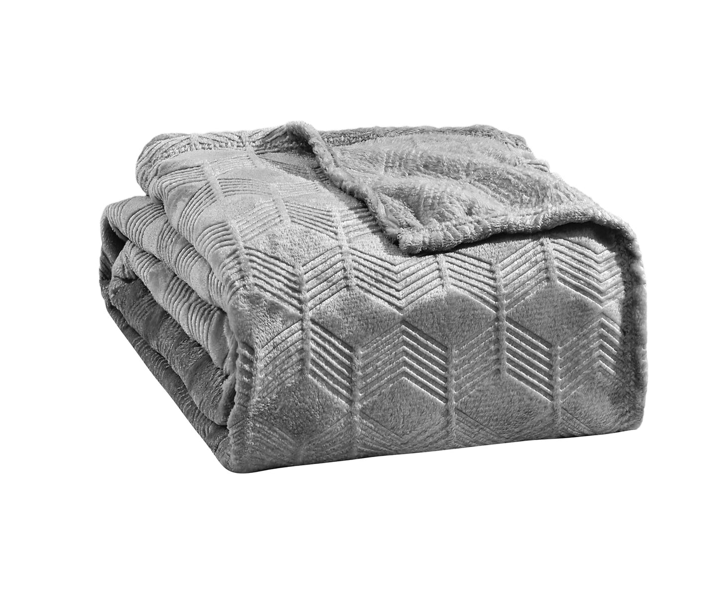 Ultra Plush by Decor&More Amrani Chevron Arrow Jacquard Microplush Blanket