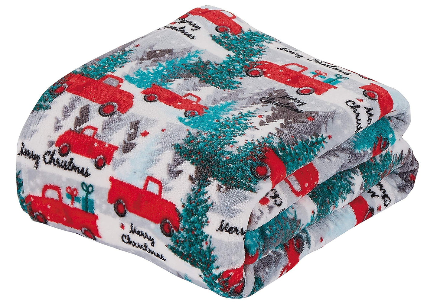 Decor&More Festive Holiday Microplush Throw Blanket (50" x 60") - Forest Friends