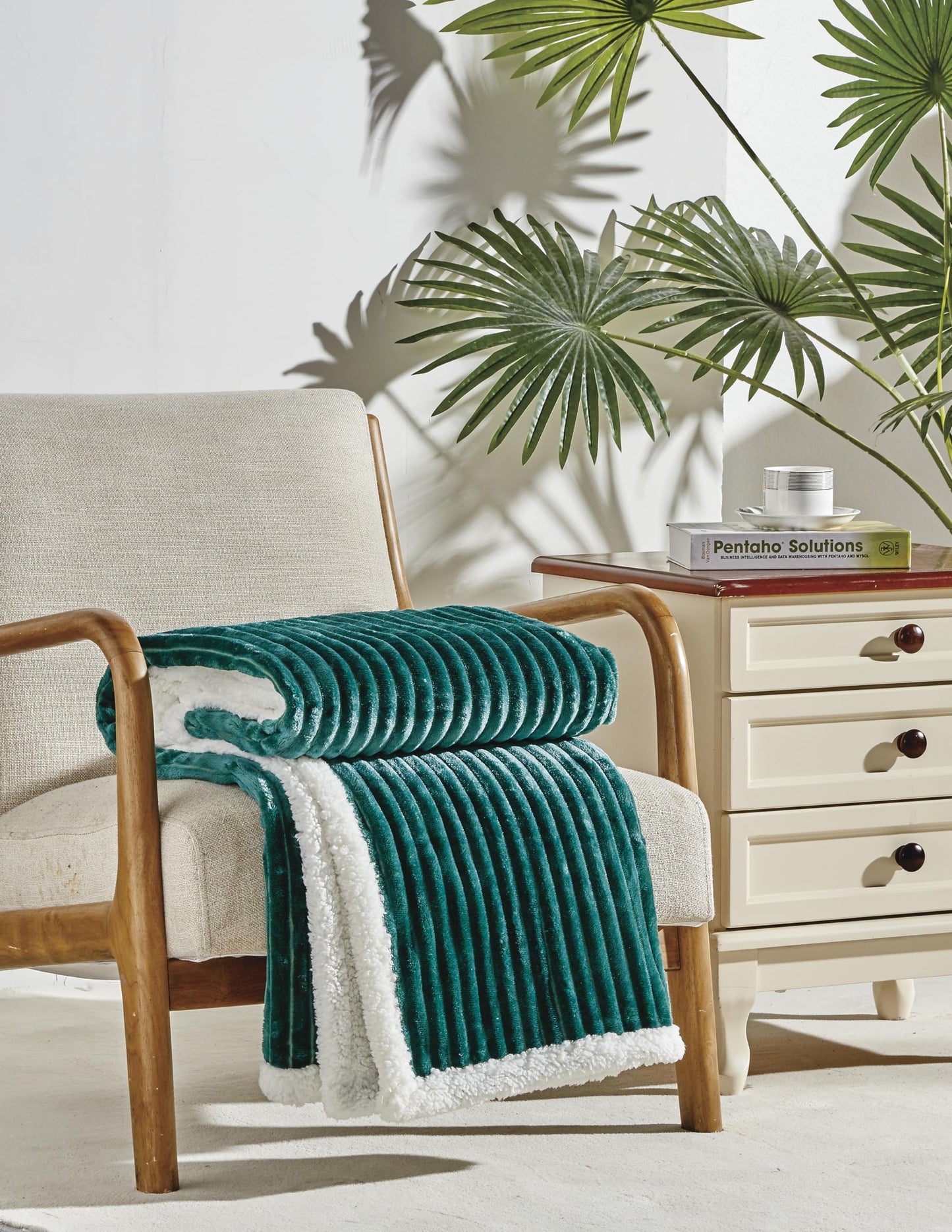 Decor&More Home Essentials Corduroy Sherpa Throw