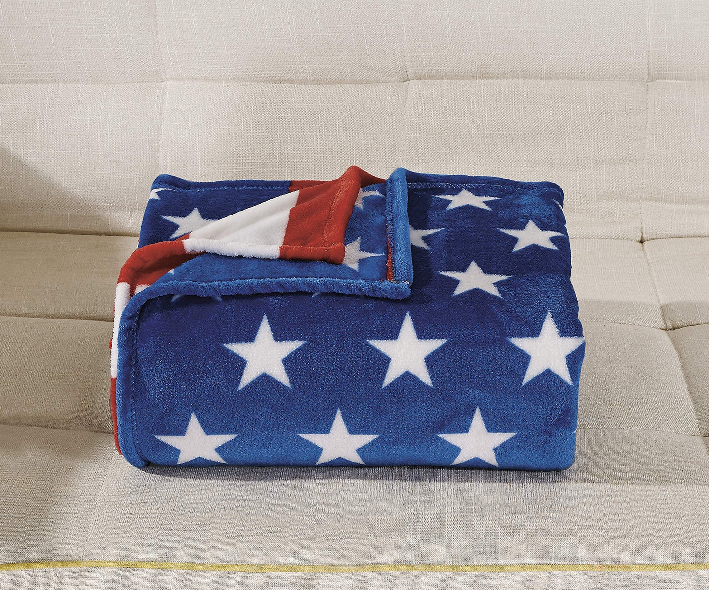 July 4th Stars & Stripes American Flag Ultra Lush Oversized Throw Blanket (50" x 70")