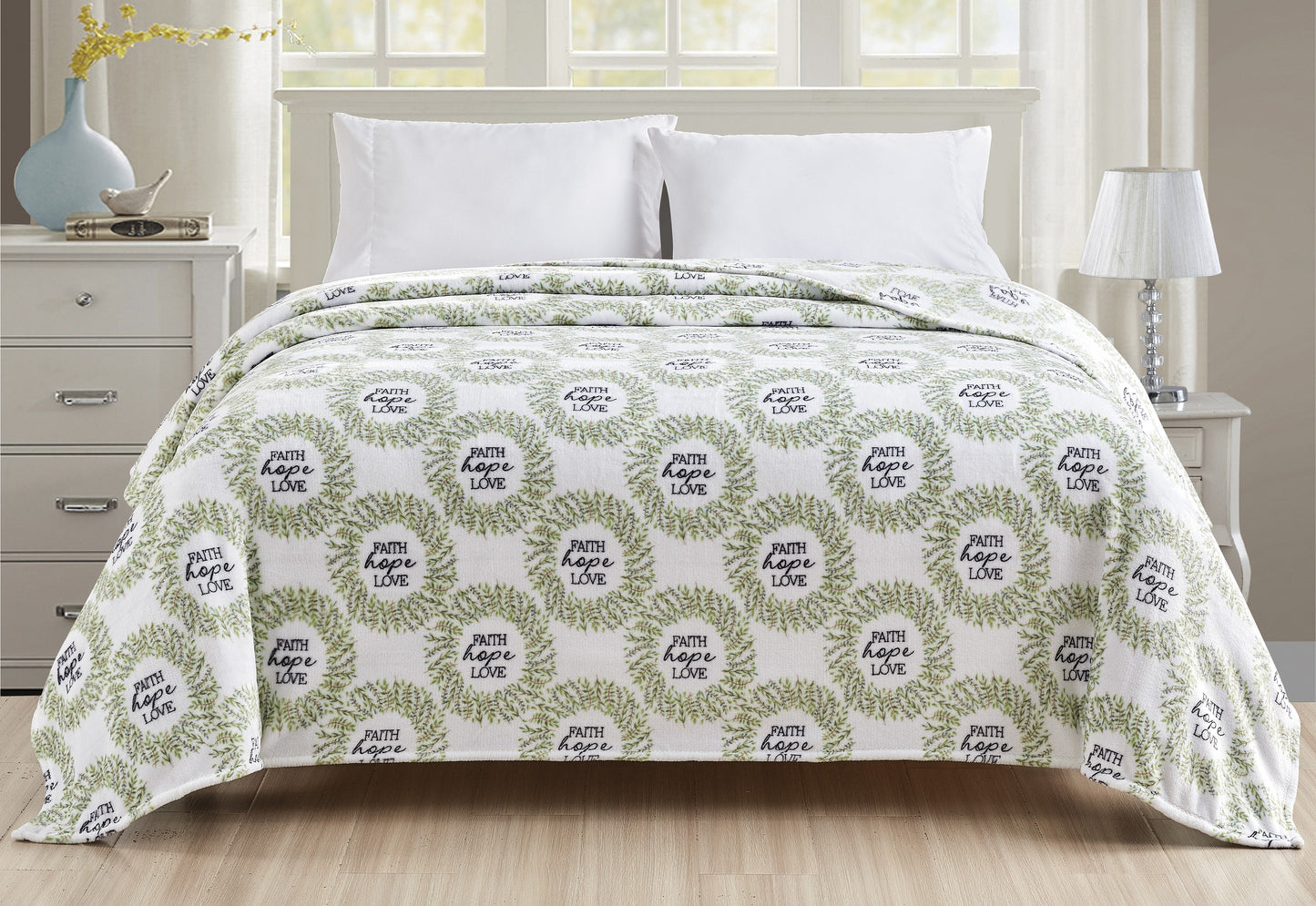 Faith, Hope, Love Home Décor Oversized Luxe Plush Throw Blanket
