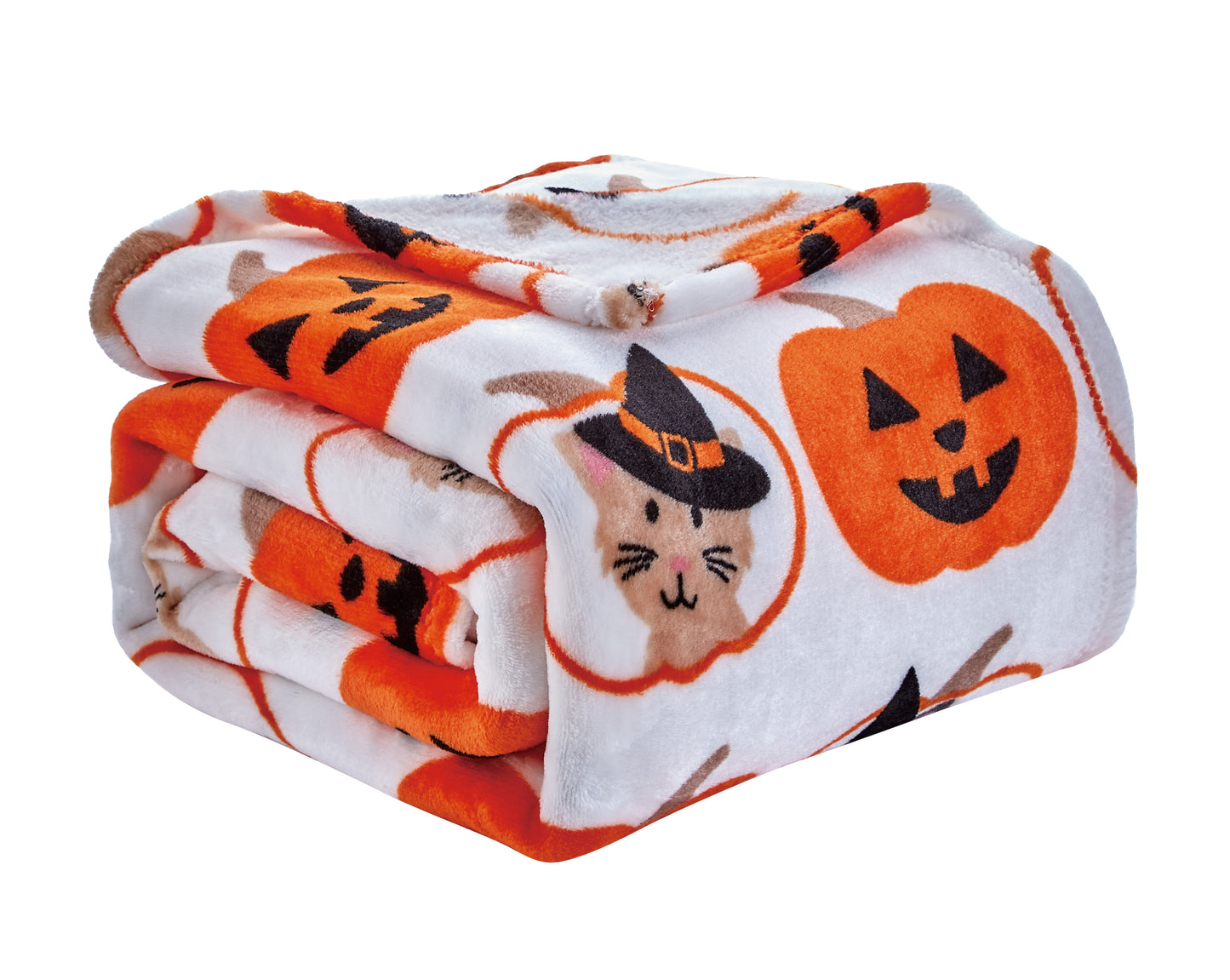 Happy Halloween Microplush Throw Blanket (50 X 60 Inch) - Pumpkins