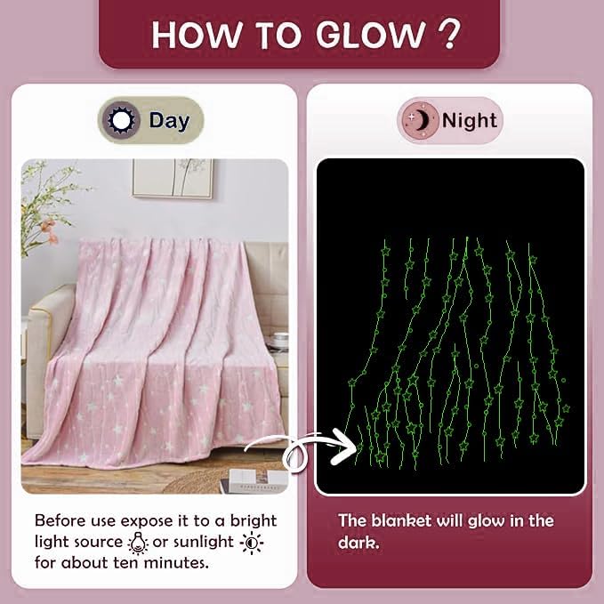 Faith, Hope, Love Home Décor Ultra Plush Cosmic Glow In The Dark Throw Blanket