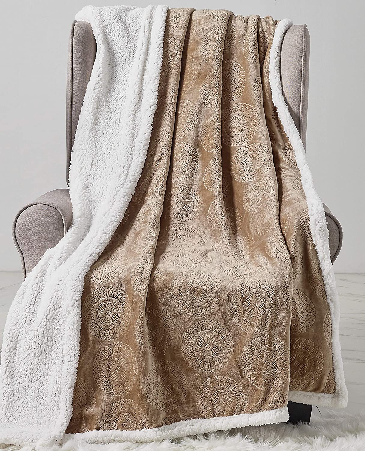 Elle decor embossed discount silky soft blanket