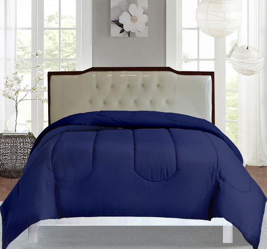 1-Piece Solid Comforter – Ultra-Soft All-Season Bed Comforter – Twin, Queen & King Sizes (Multiple Colors)