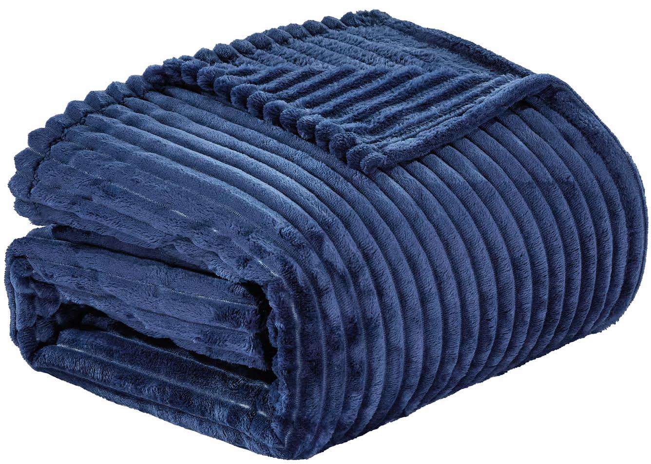 Striata Ribbed Corduroy Blanket – Ultra-Soft Plush Bed Blanket – Queen 90" x 90", King 108" x 90" – Multiple Colors