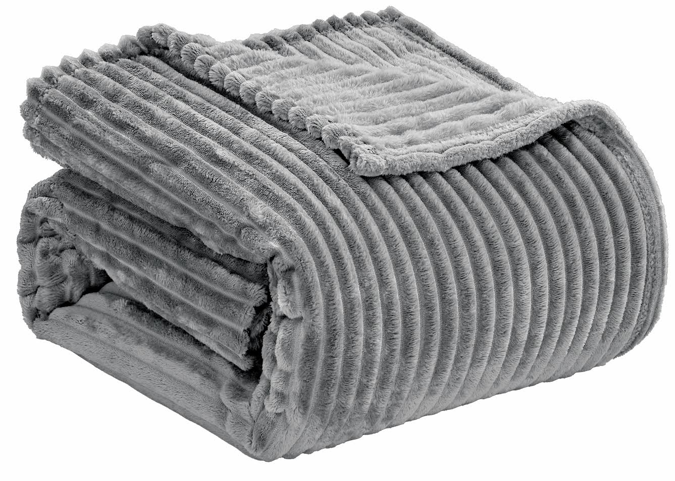 Striata Ribbed Corduroy Blanket – Ultra-Soft Plush Bed Blanket – Queen 90" x 90", King 108" x 90" – Multiple Colors