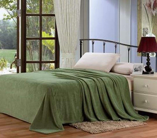 Decor&More Home Essentials Solid Microplush Blanket