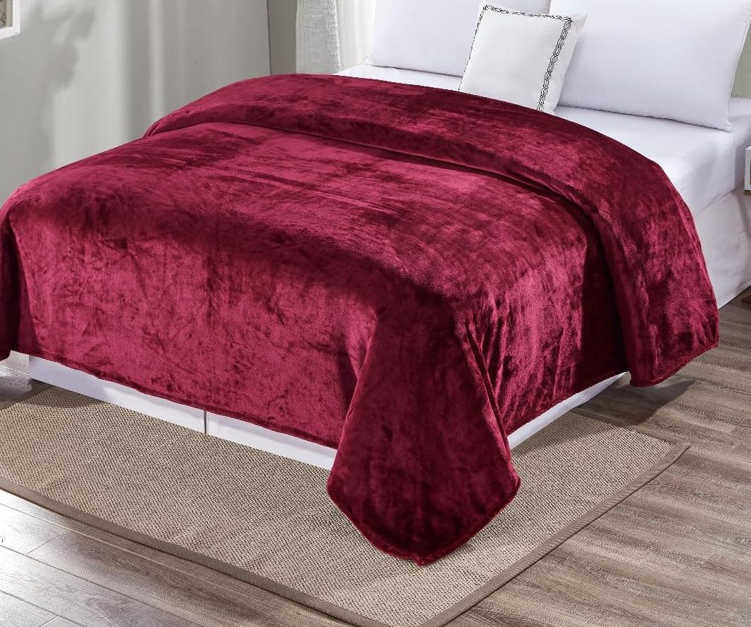 Faith, Hope, Love Home Decor Ultra Lush Twin Size Solid Microplush Blanket