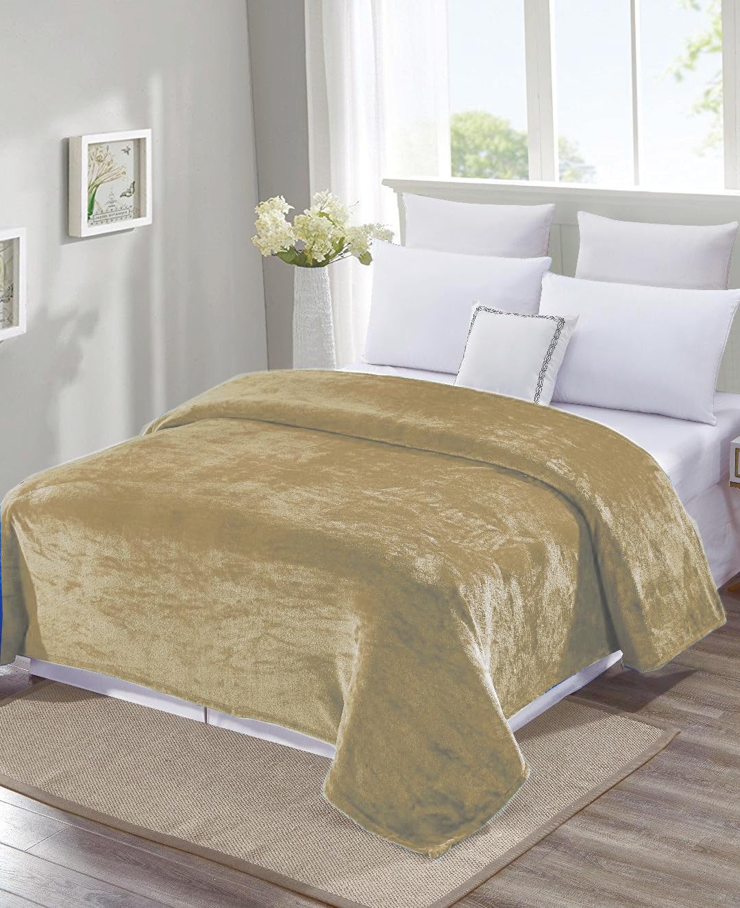 Faith, Hope, Love Home Decor Ultra Lush Twin Size Solid Microplush Blanket