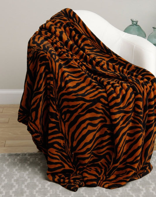 Faith, Hope, Love Home Decor Ultra Lush King Size Zebra Microplush Blanket