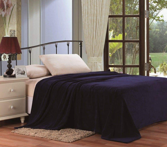 Decor&More Home Essentials Solid Microplush Blanket