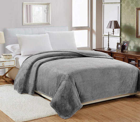 Decor&More Home Essentials Popcorn Textured Microplush Blanket