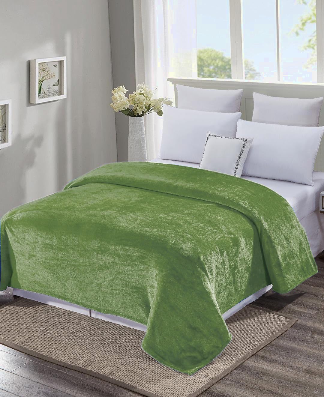 Faith, Hope, Love Home Decor Ultra Lush Twin Size Solid Microplush Blanket