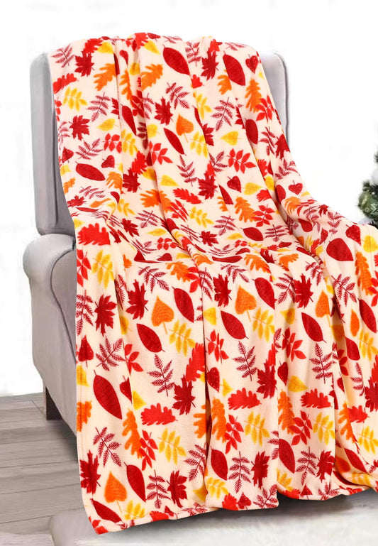 Faith, Hope, Love Home Decor Autumn Harvest Fall Collection Festive And Cuddly Holiday Microplush Throw Blanket