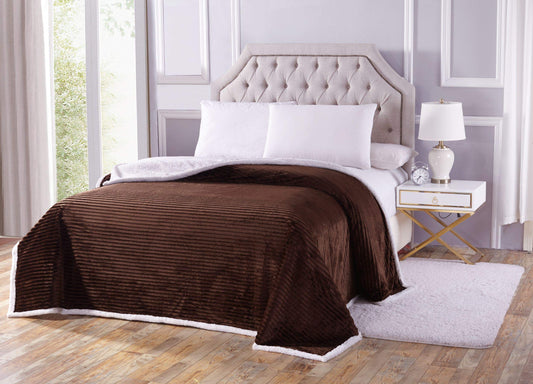 Decor&More Home Essentials Corduroy Sherpa Blanket