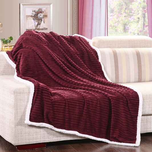 Decor&More Home Essentials Corduroy Sherpa Throw