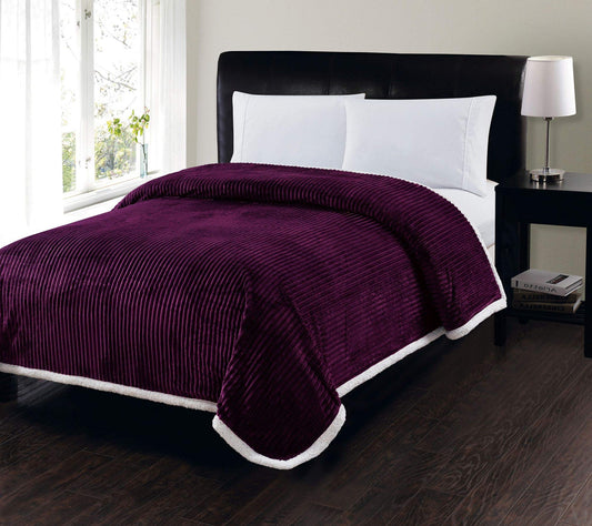 Decor&More Home Essentials Corduroy Sherpa Blanket