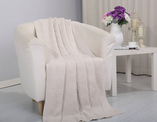 Faith, Hope, Love Home Decor Soft Piet Touch Classic Woven Knitted Throw Blanket