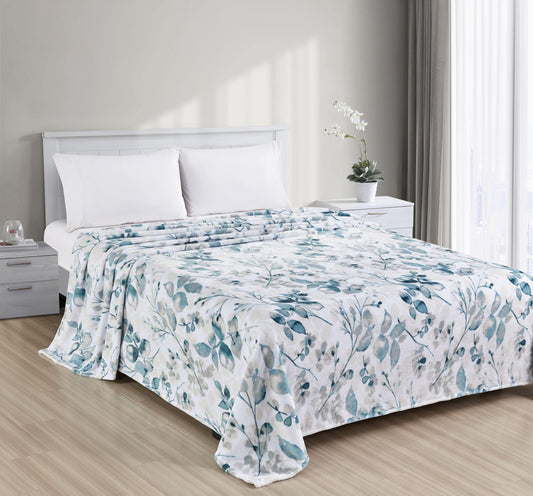 Faith, Hope, Love Home Décor Dempsey Plush Blanket - Soft And Cozy Blue Blanket