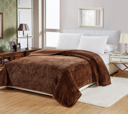 Decor&More Home Essentials Popcorn Textured Microplush Blanket