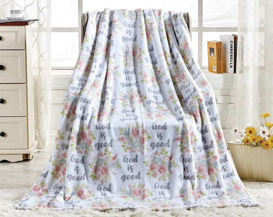 Faith, Hope, Love Home Décor God Is Good Oversized Microplush Throw Blanket (50" X 70") - Blessed