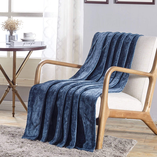 Faith, Hope, Love Home Decor Damask Embossed Ultra Lush Throw Blanket (50" X 60")