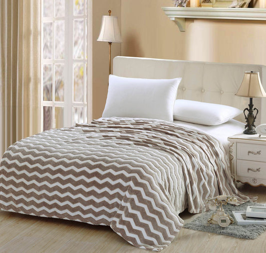 Faith, Hope, Love Home Decor Ultra Lush Full Size Chevron Microplush Blanke