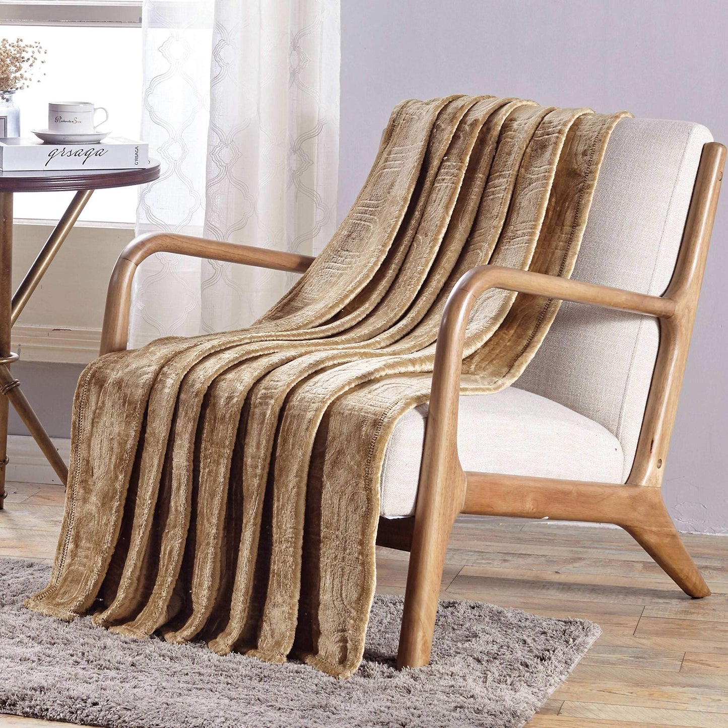 Faith, Hope, Love Home Decor Mariposa Embossed Ultra Lush Throw Blanket