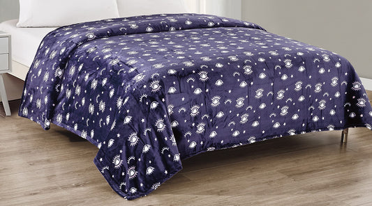 Faith, Hope, Love Home Décor Ultra Plush Queen Size Protective Symbol Microplush Blanket (90" X 90") - Evil Eye