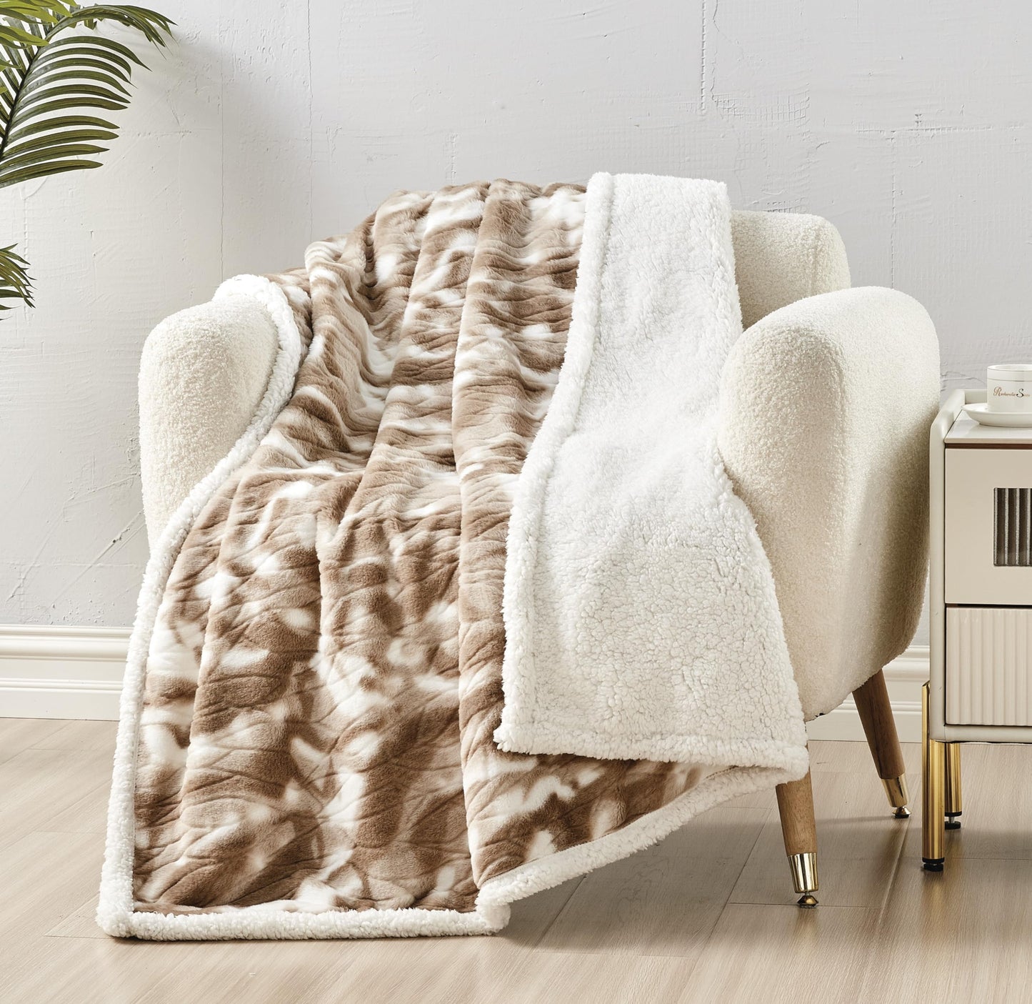 Faith, Hope, Love Home Decor Alaska Faux Fur Shaggy Plush Sherpa Throw Blanket