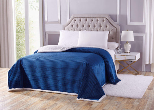 Decor&More Home Essentials Corduroy Sherpa Blanket
