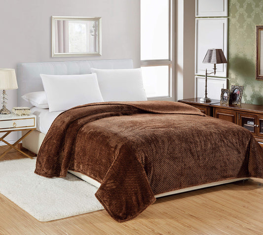 Decor&More Home Essentials Popcorn Textured Microplush Blanket