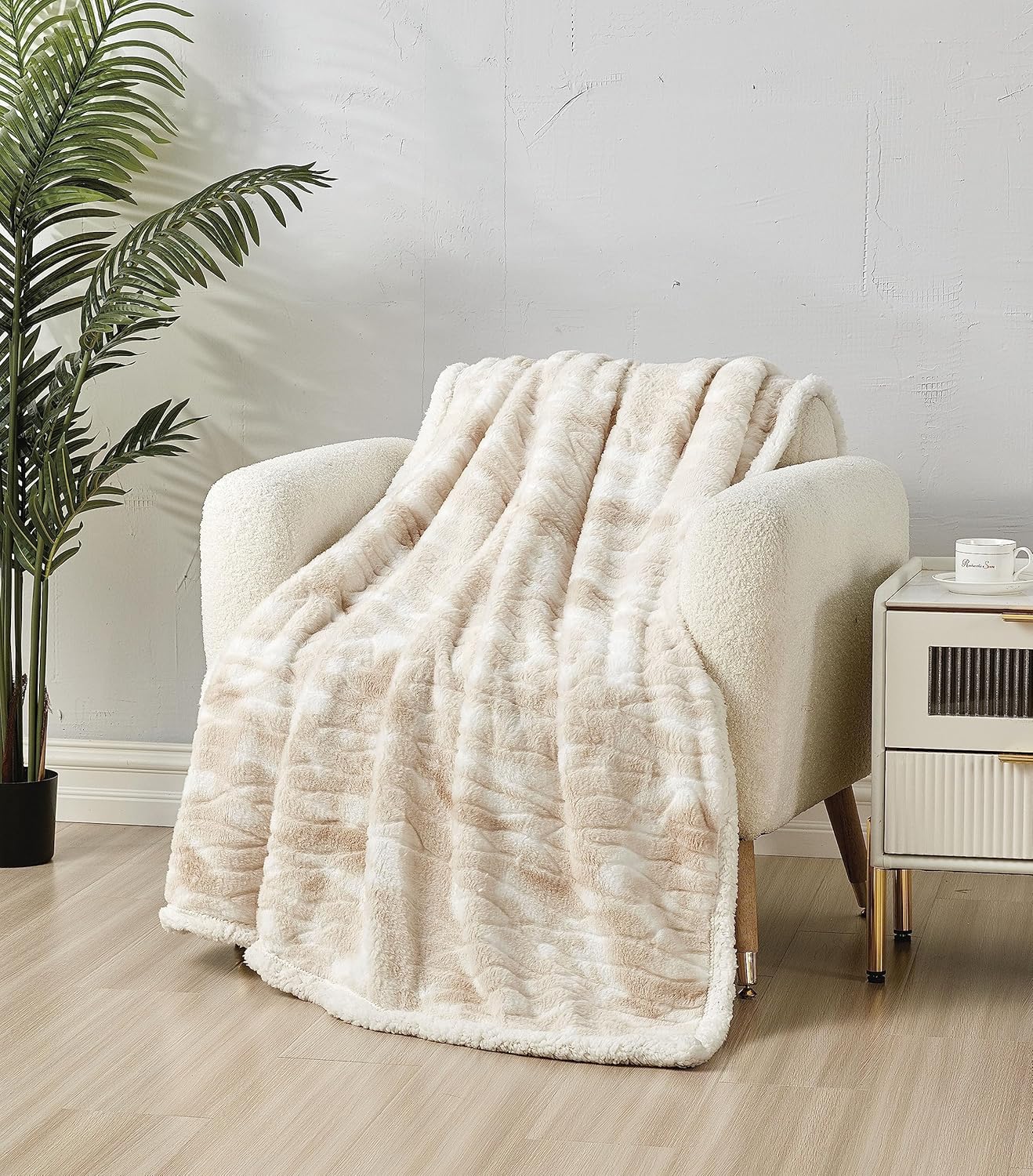 Faith, Hope, Love Home Decor Alaska Faux Fur Shaggy Plush Sherpa Throw Blanket