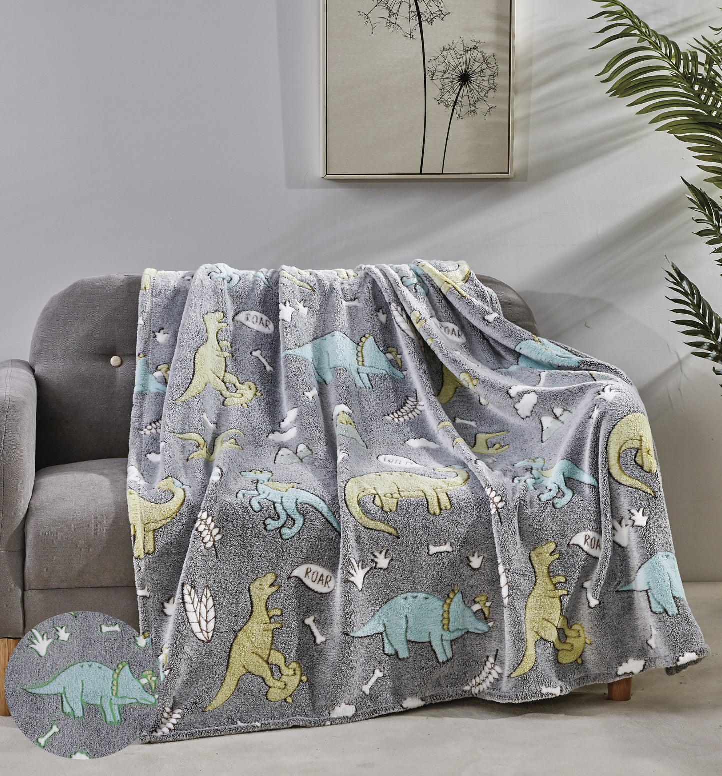 Faith, Hope, Love Home Décor Ultra Plush Cosmic Glow In The Dark Throw Blanket