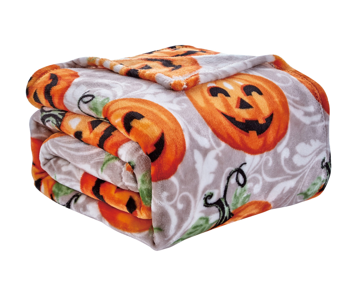 Happy Halloween Microplush Throw Blanket (50 X 60 Inch) - Pumpkins