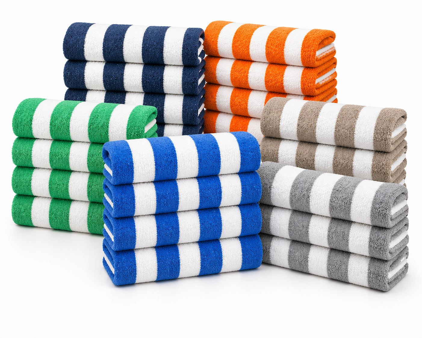 FAITH, HOPE, LOVE HOME DÉCOR CABANA Stripe Beach Towels, Oversized 36x66 Cotton Towels, Soft Absorbent Quick Dry Pool Towels for Beach, Bath, Pool, Spa