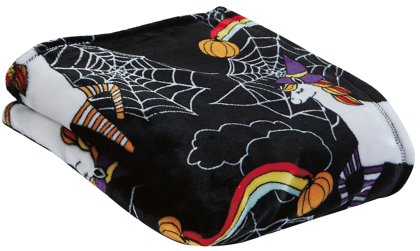 Happy Halloween Microplush Throw Blanket (50 X 60 Inch) - Pumpkins