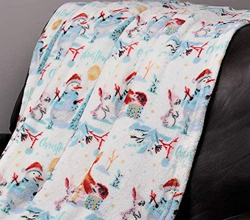 Décor&More Festive Holiday Microplush Throw Blanket (50" x 60") - Forest Friends