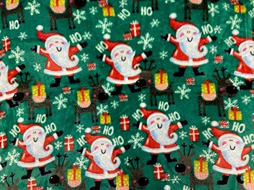 Décor&More Ho Ho Ho Merry Christmas Collection Microplush Holiday Throw Blanket (60" x 50") - Santa