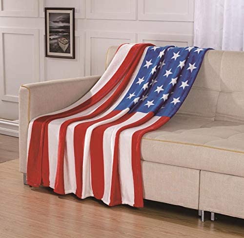 FAITH, HOPE, LOVE HOME DÉCOR American Flag Oversized 50" x 70" Throw Blanket