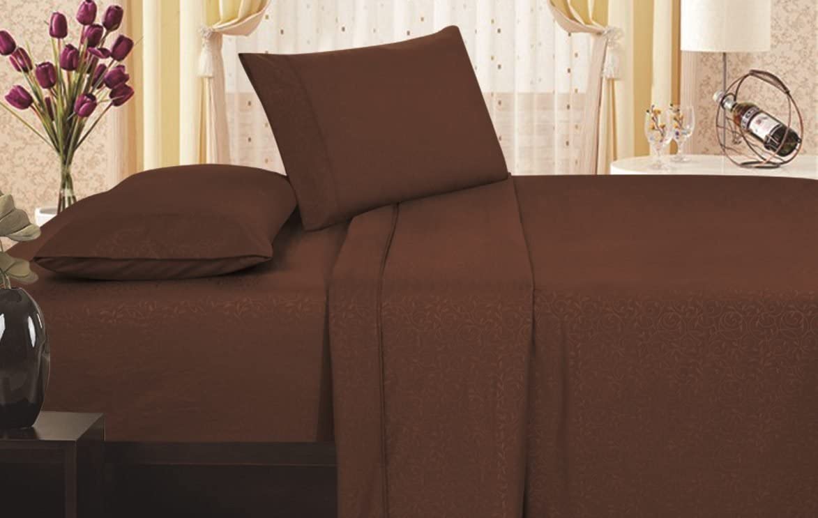 Décor&More 1800 Series Vine Embossed Sheet Set