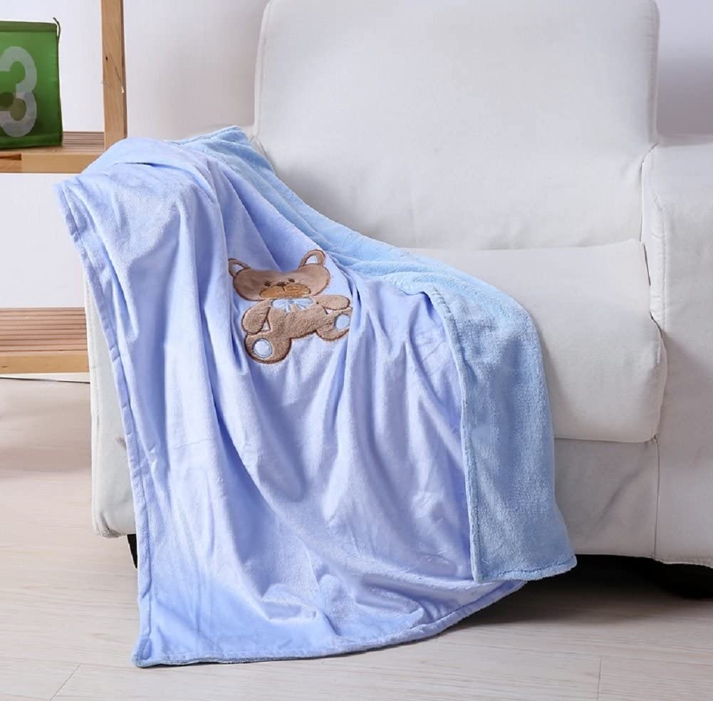 Soft Fuzzy Hypoalergenic Microplush Baby Blanket (40" x 30")