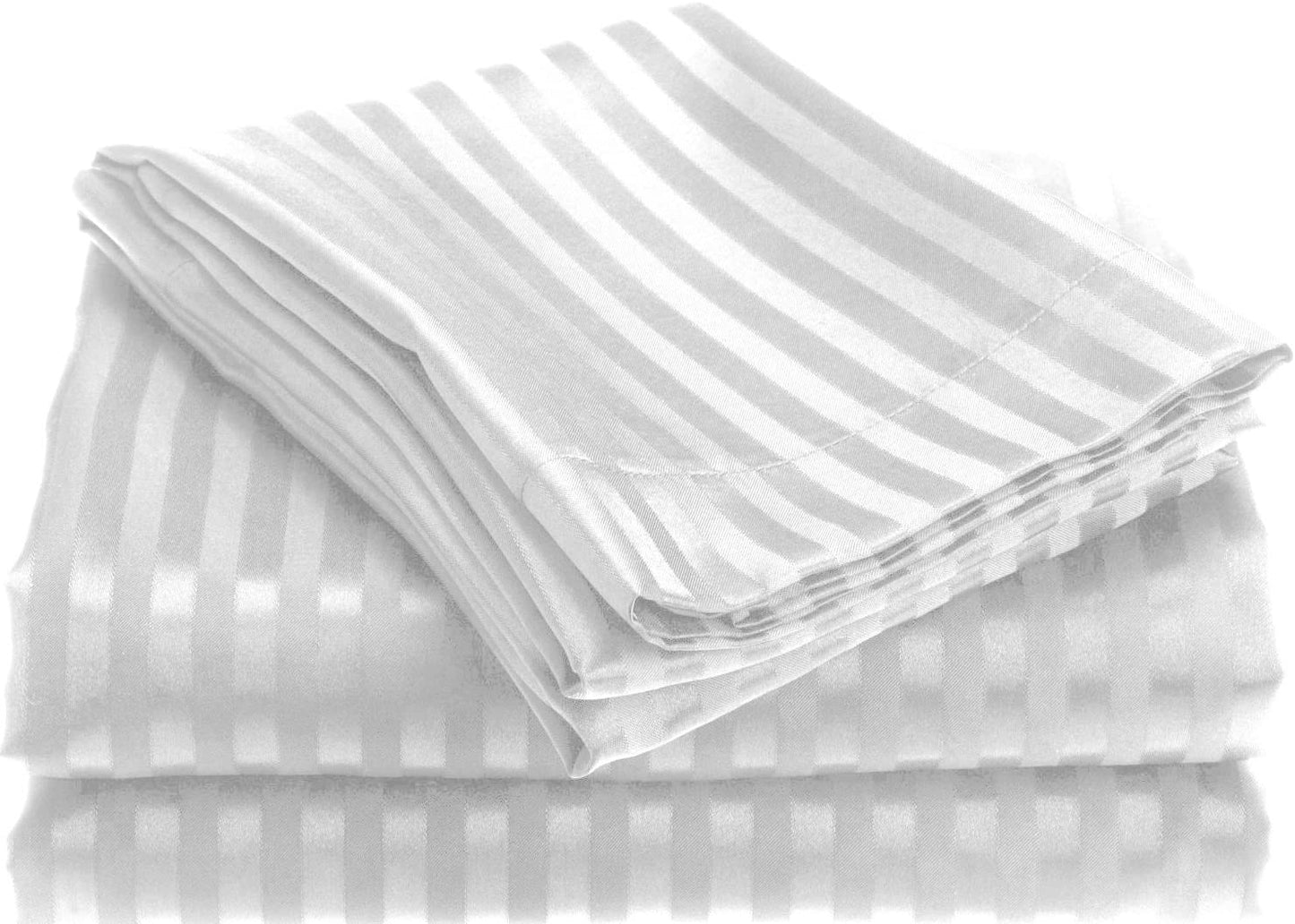 NobleHouse 1800 Series Wrinckle Resistant Embossed Stripe Sheet Set