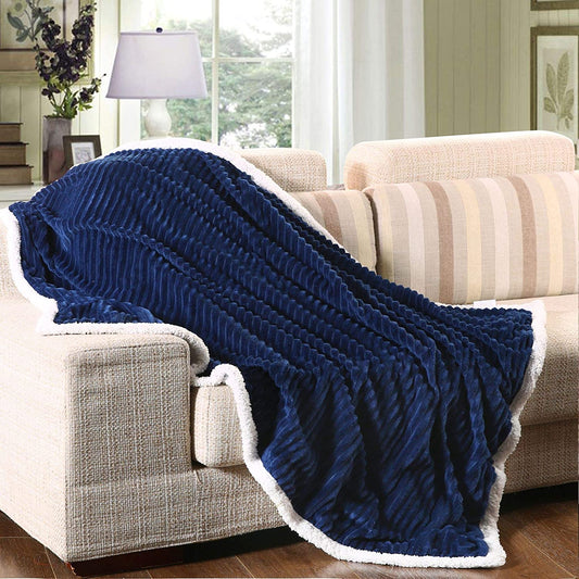 Décor&More Home Essentials Corduroy Sherpa Throw