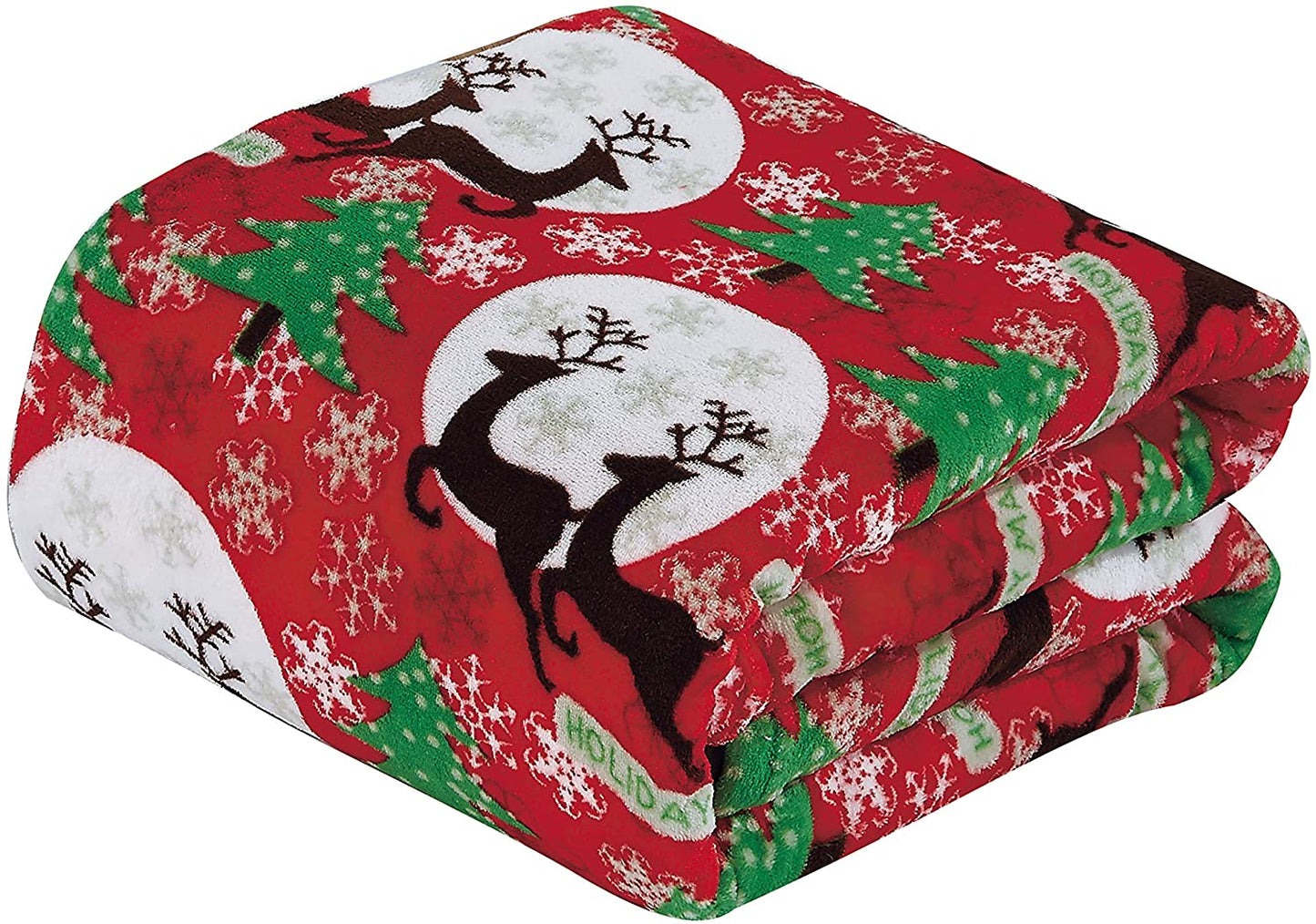 Décor&More Festive Holiday Microplush Throw Blanket (50" x 60") - Holiday Magic