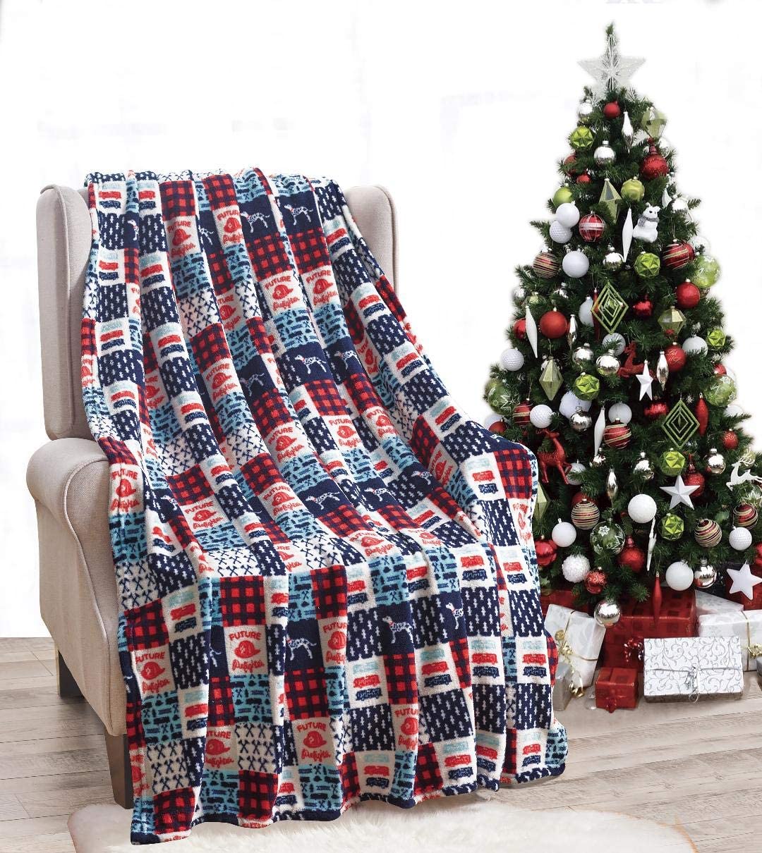 Décor&More American Pride Collection Microplush Throw Blanket (50" x 60")